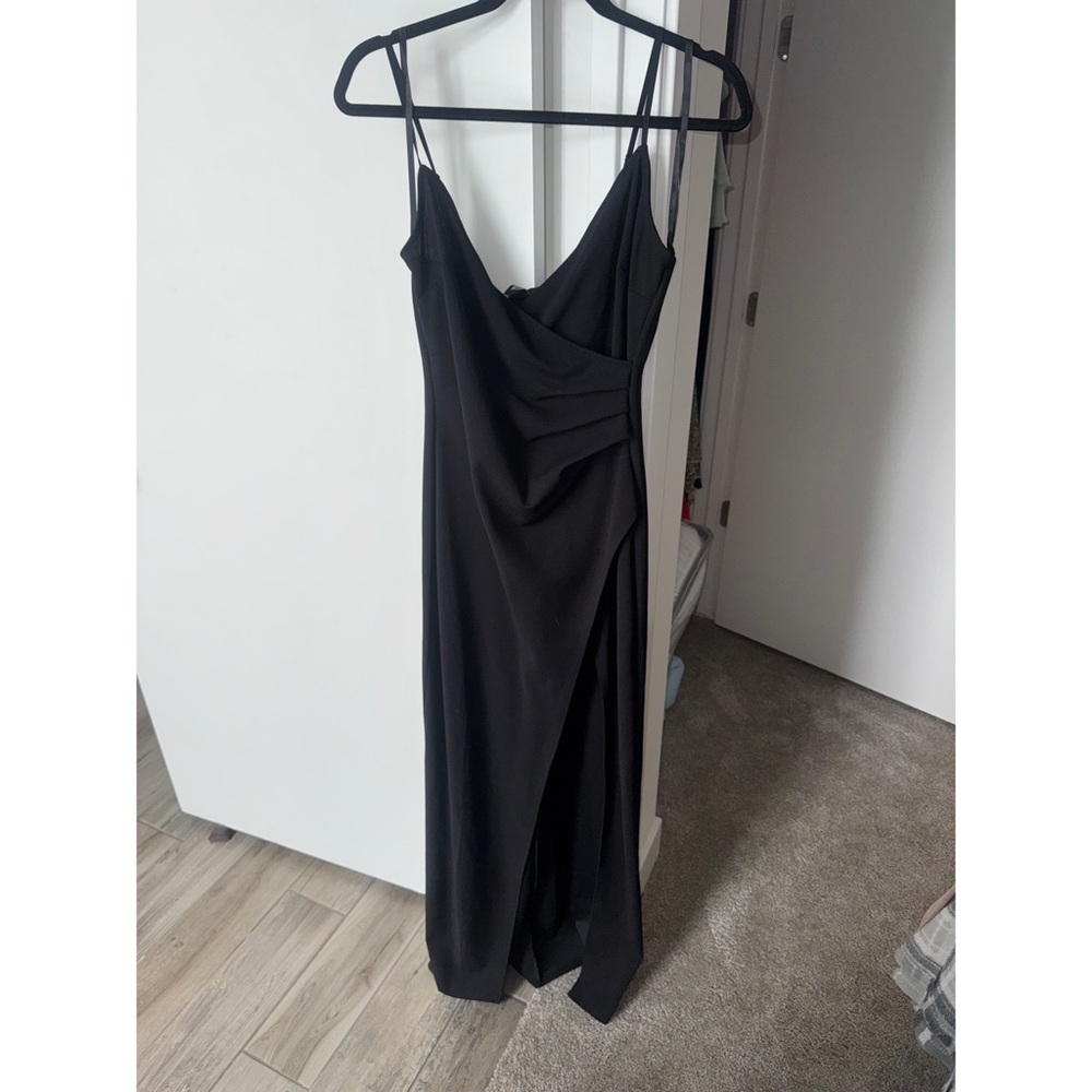 Black Windsor Gown with Slit